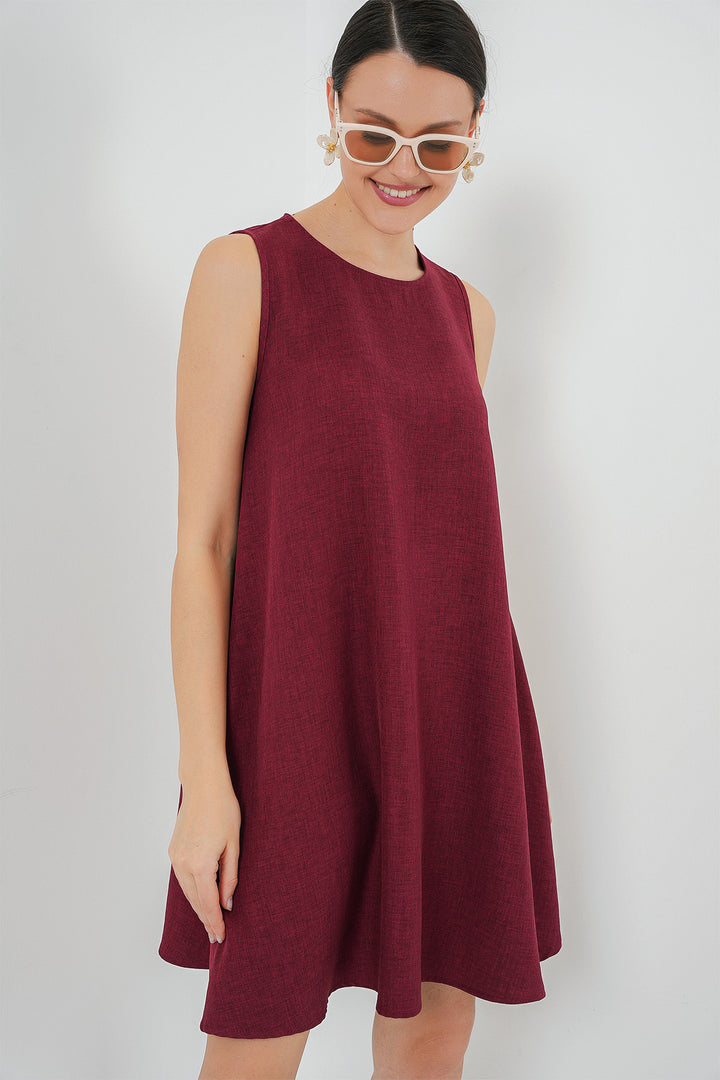 BGD Women Mini Chain Dress - Burgundy - Zutphen