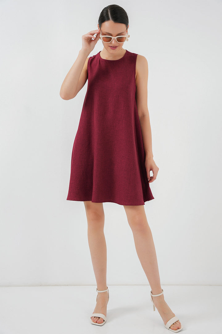 BGD Women Mini Chain Dress - Burgundy - Zutphen