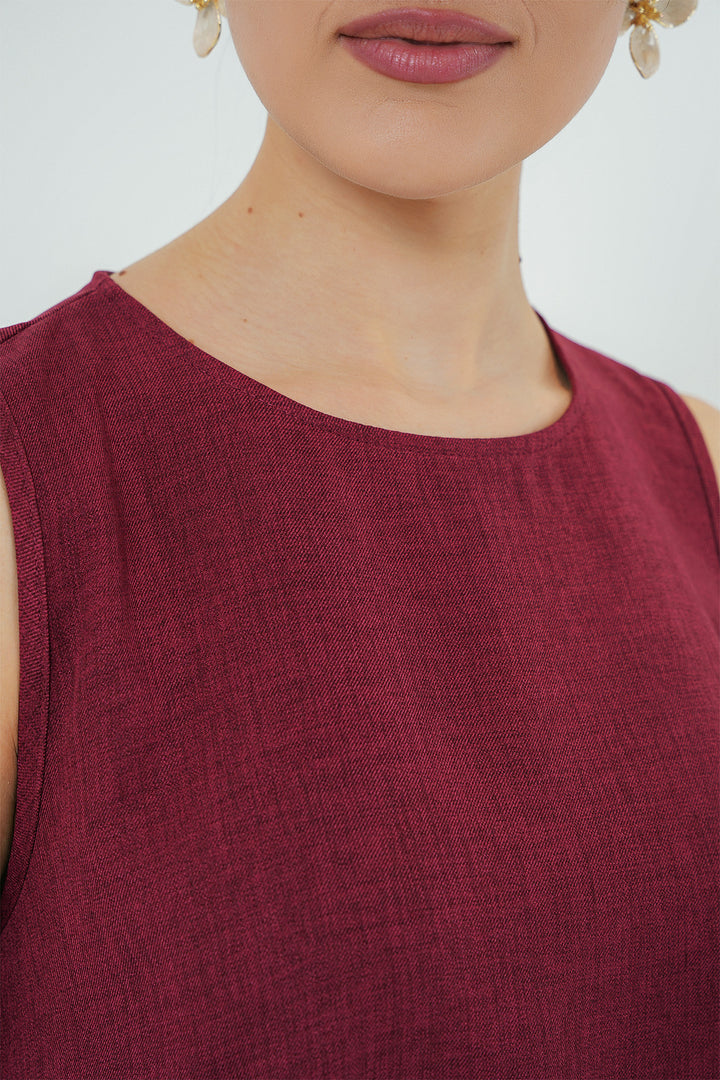 BGD Women Mini Chain Dress - Burgundy - Zutphen