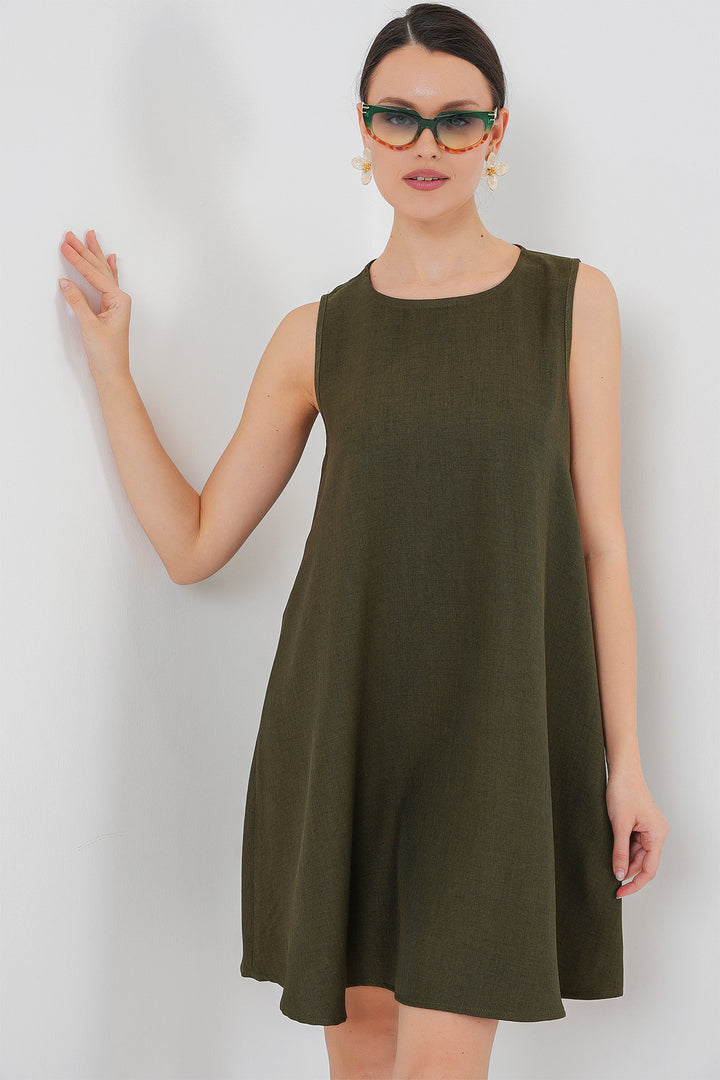 BGD Women Mini Chain Dress - Khaki - Zwijndrecht