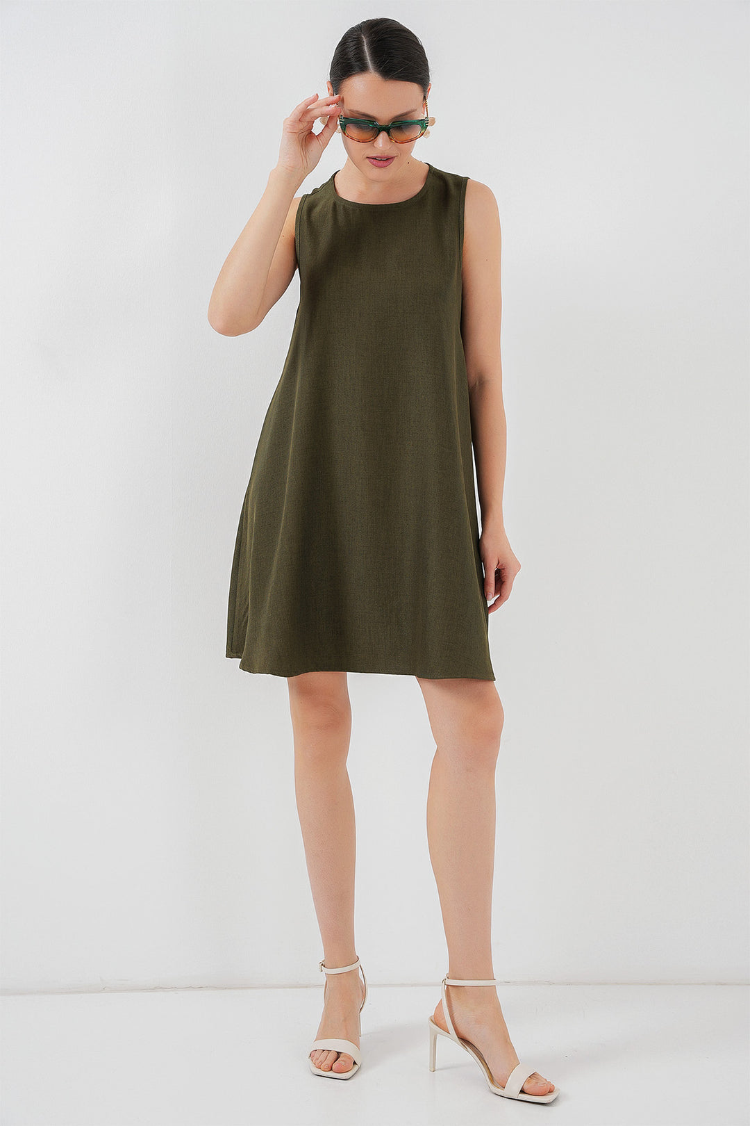 BGD Women Mini Chain Dress - Khaki - Zwijndrecht