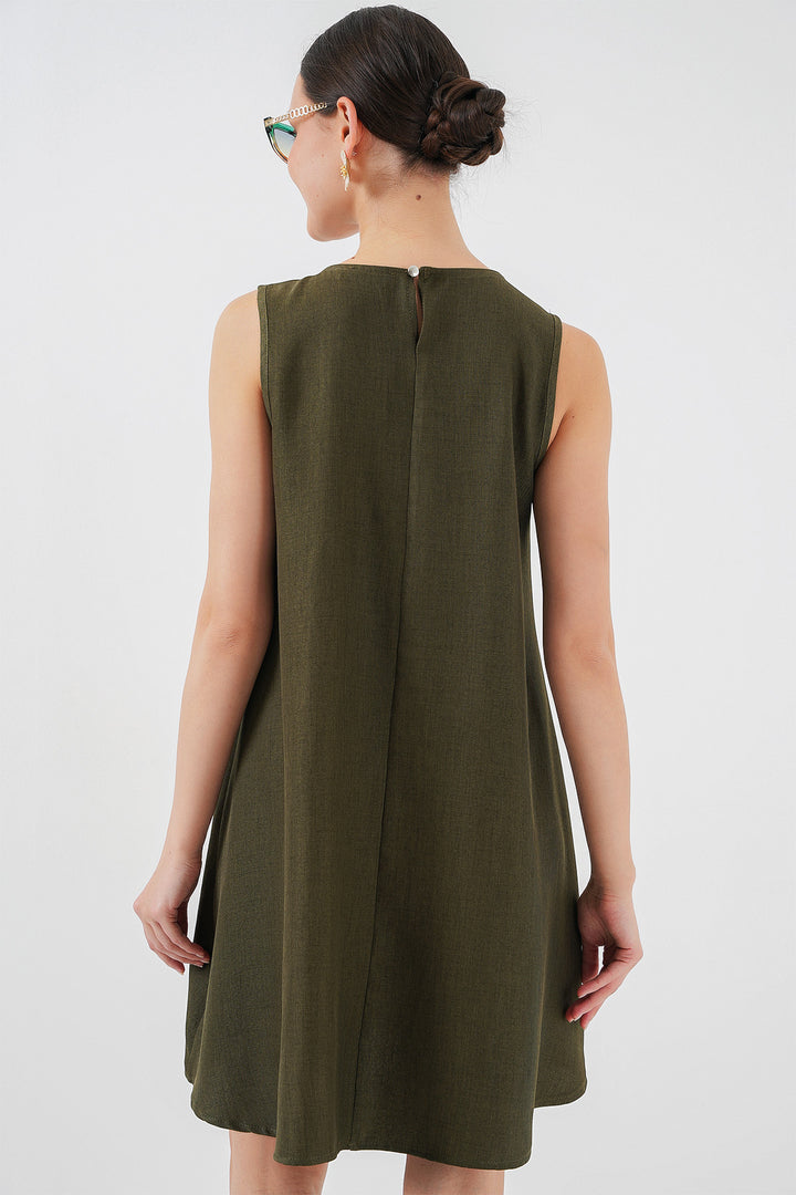 BGD Women Mini Chain Dress - Khaki - Zwijndrecht