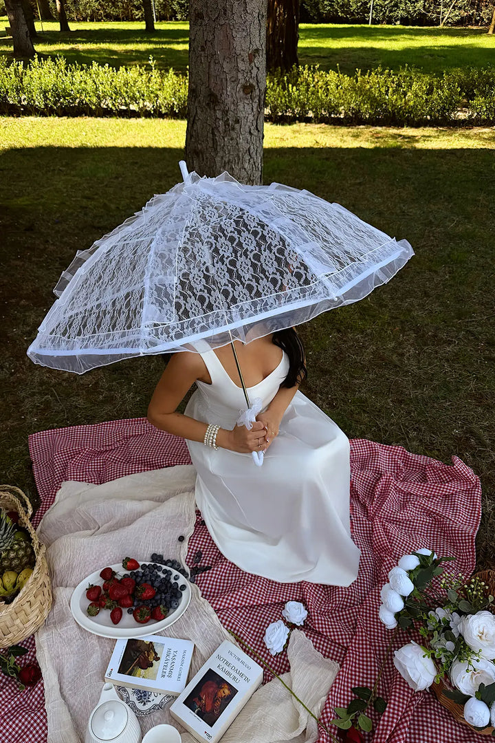 EYY Women White Strappy Long Dress - Altamura