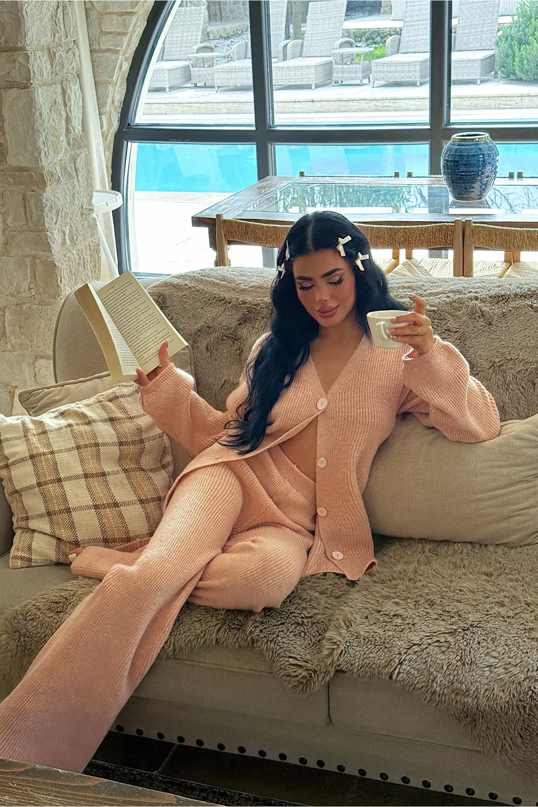 EYY Women Powder Pink Knit Set - El Pueblito