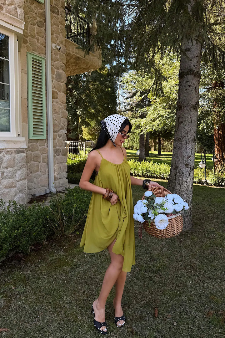 EYY Women Yellow Strappy Midi Dress - Mönchengladbach