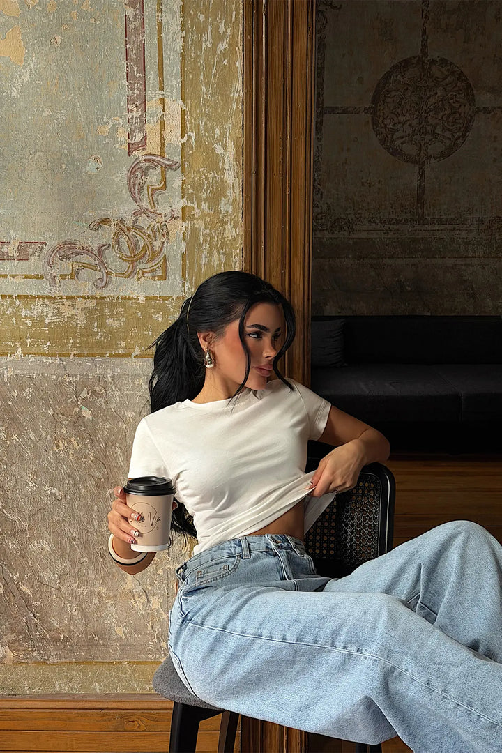 EYY Women White T-shirt - Buena Park