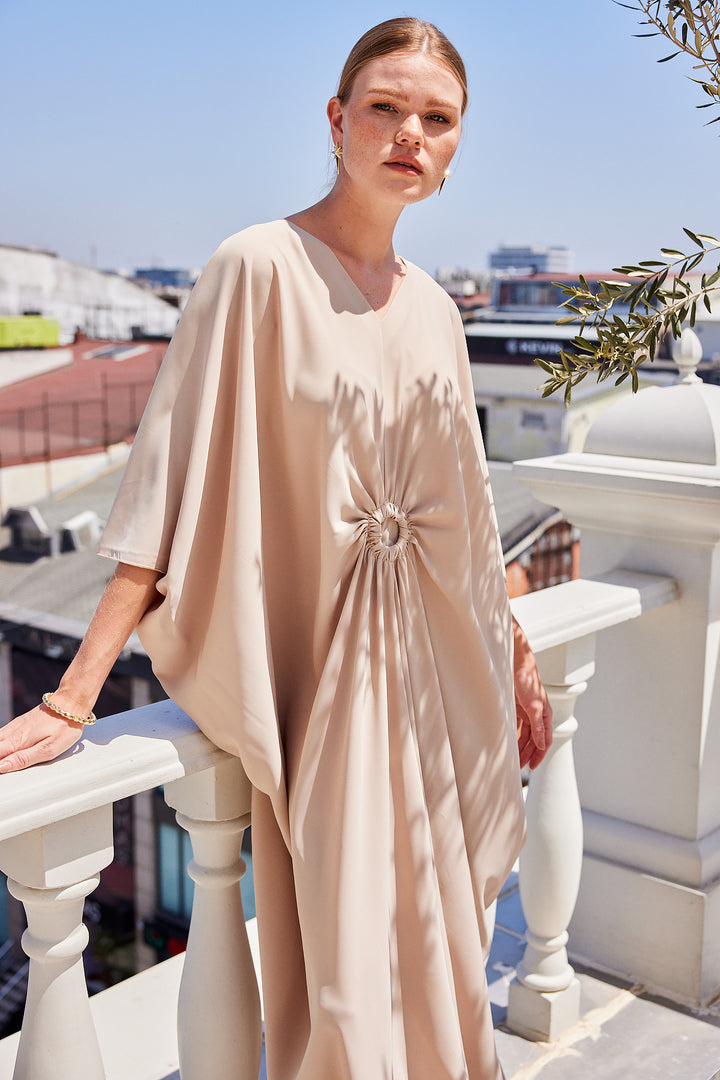 BGD Women Oversize Wide Cut Dress - Cream - Avondale