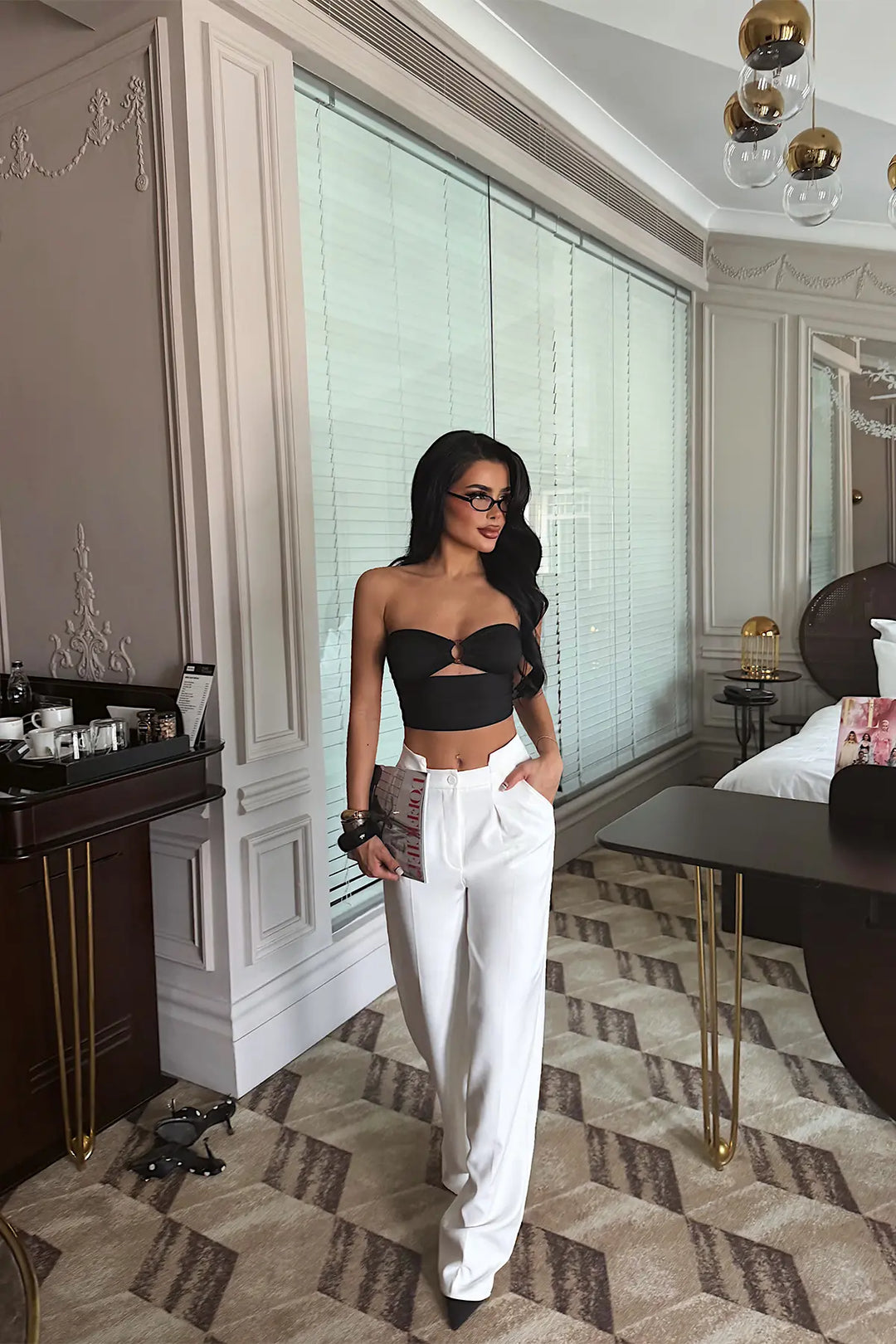 EYY Women White Palazzo Pants - Oswego