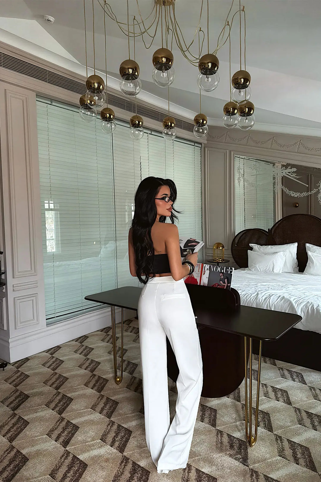 EYY Women White Palazzo Pants - Oswego
