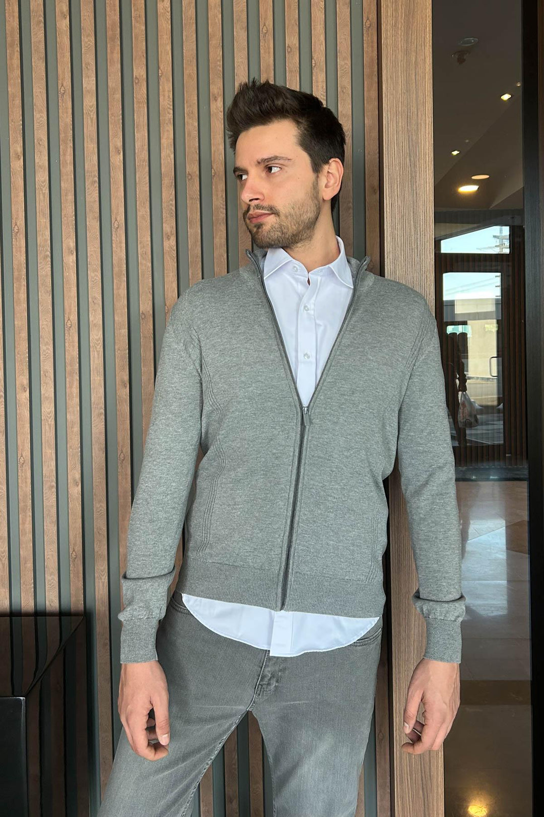 MPL Men's Zippered Cardigan 1208 - Sarasota