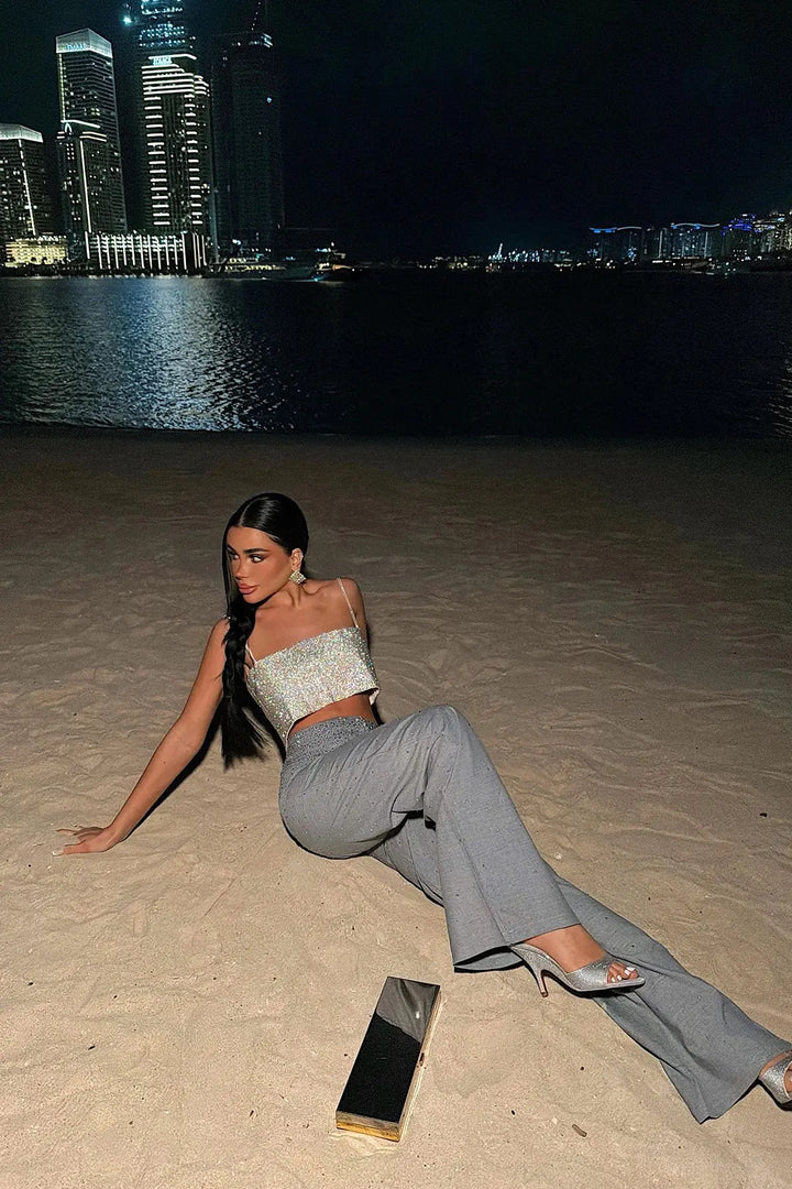 EYY Women Stone Detail Strappy Crop Top - Liverpool