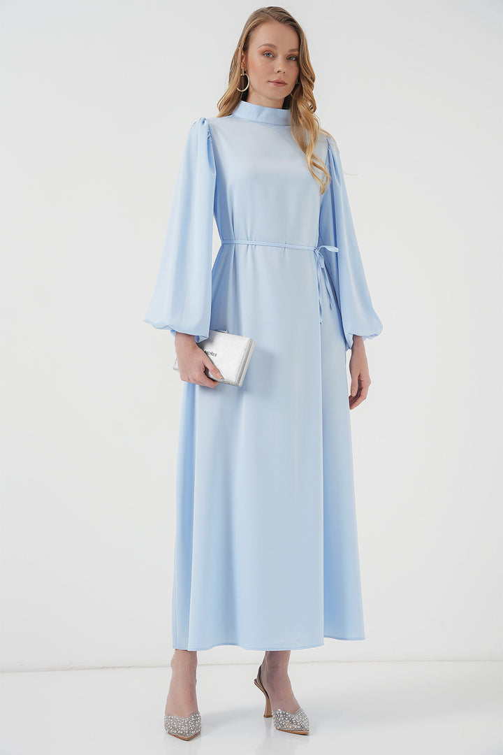 BGD Women Satin Hijab Evening Dress - Indigo - Delaware