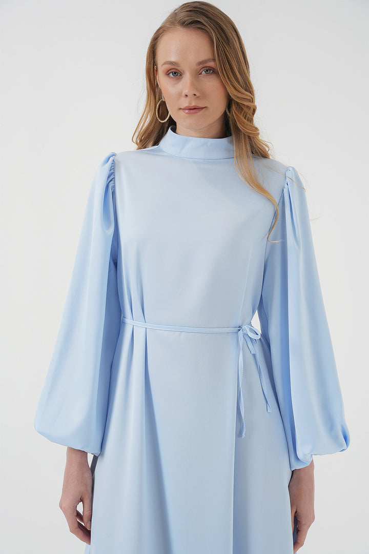 BGD Women Satin Hijab Evening Dress - Indigo - Delaware