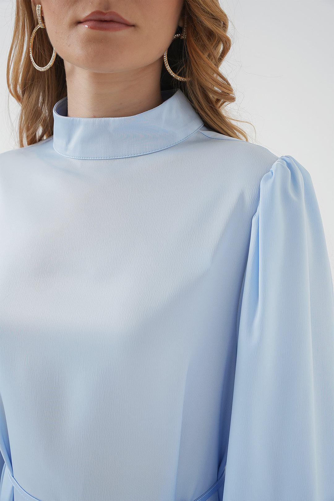 BGD Women Satin Hijab Evening Dress - Indigo - Delaware