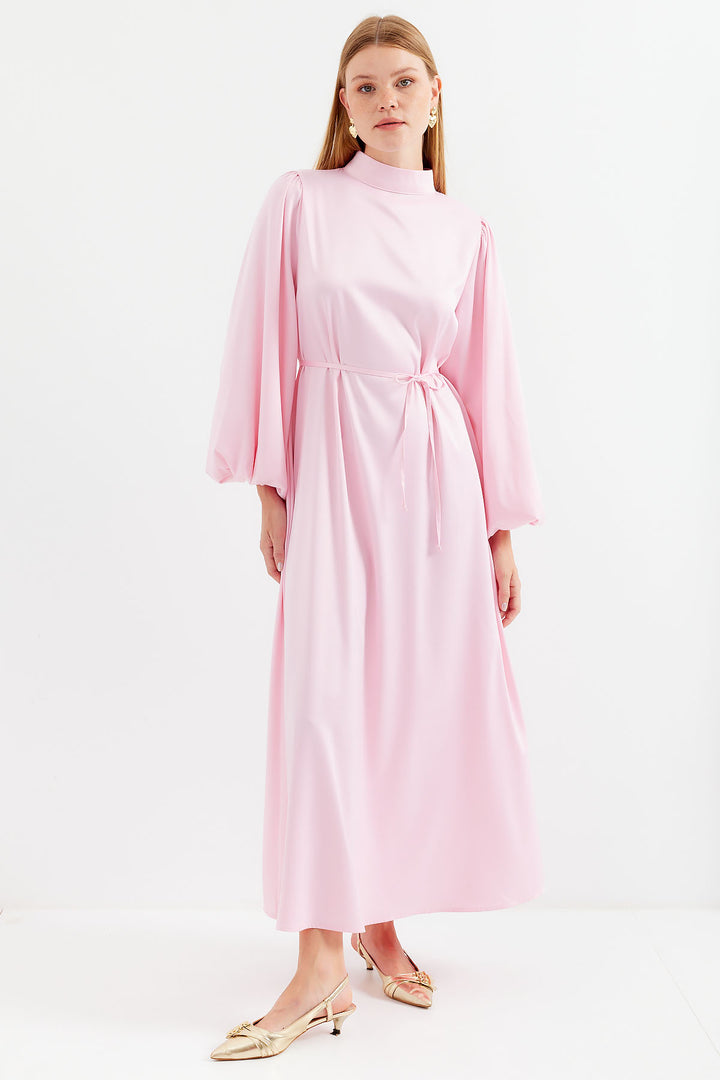 BGD Women Satin Hijab Evening Dress - Pink - Rosenheim