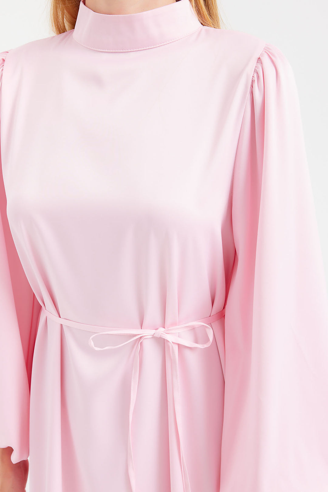 BGD Women Satin Hijab Evening Dress - Pink - Rosenheim