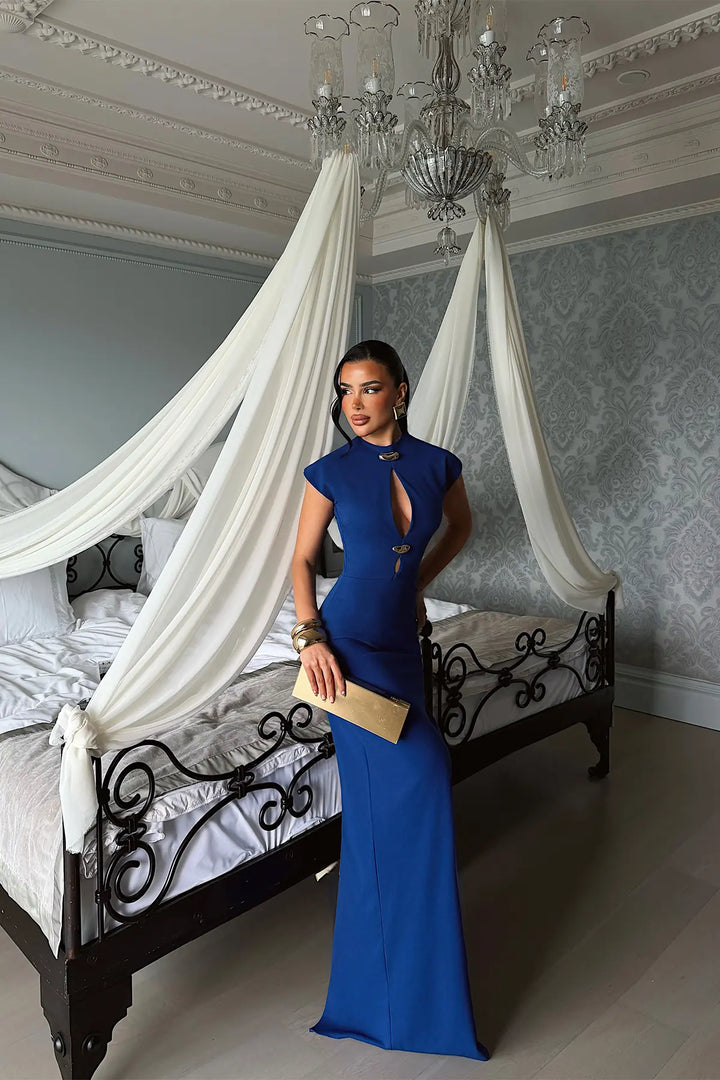 EYY Women Navy Blue Midi Dress - Hot Springs