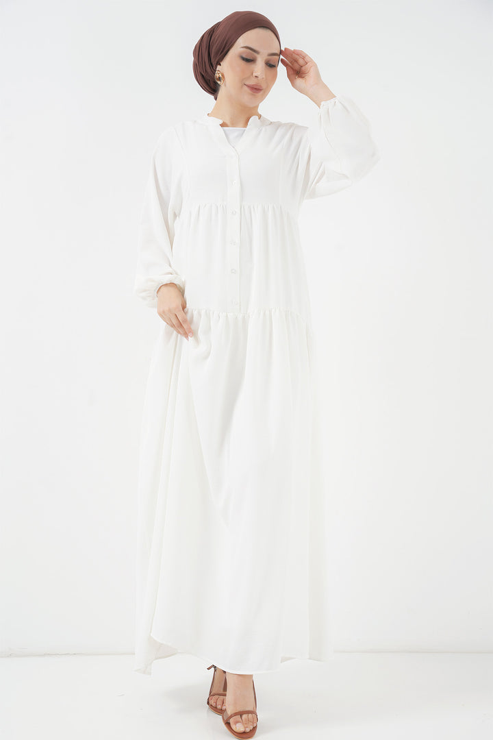 BGD Women Woman Long Hijab Dress - White - Randallstown