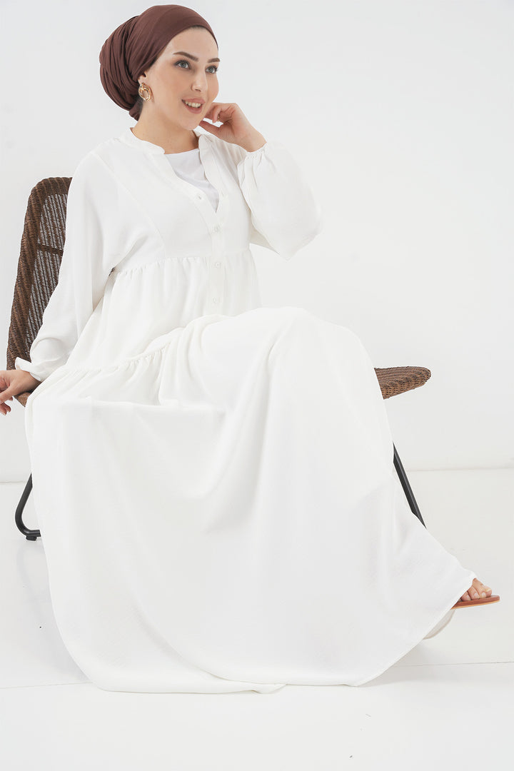 BGD Women Woman Long Hijab Dress - White - Randallstown