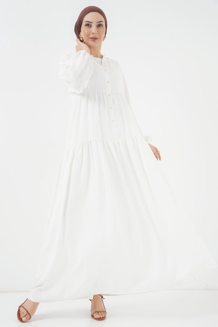 BGD Women Woman Long Hijab Dress - White - Randallstown