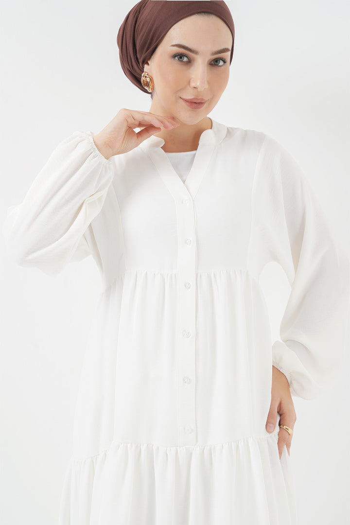 BGD Women Woman Long Hijab Dress - White - Randallstown