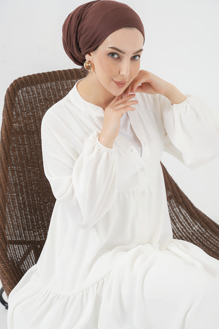BGD Women Woman Long Hijab Dress - White - Randallstown