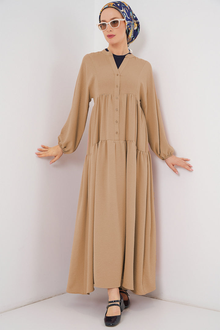BGD Women Women's Long Hijab Dress - Biscuit - Rancho Cordova