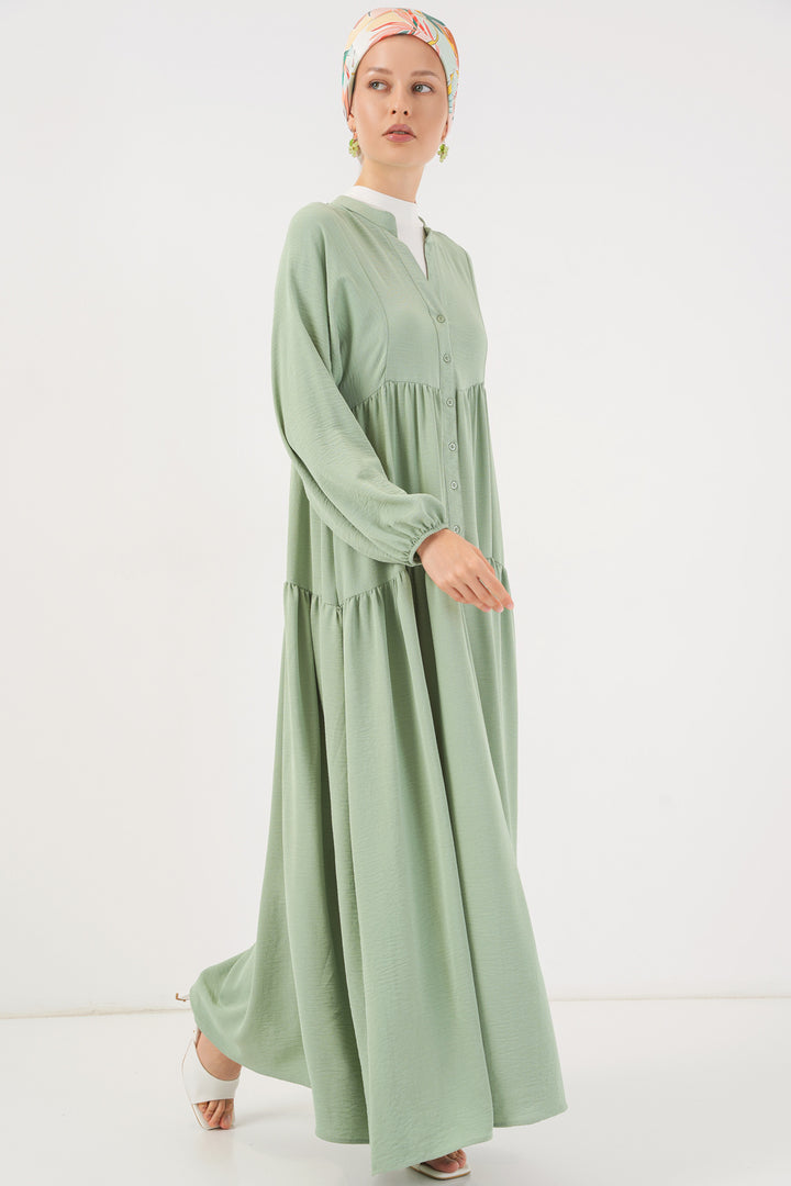 BGD Women Women's Long Hijab Dress - Dark Green - Victoria