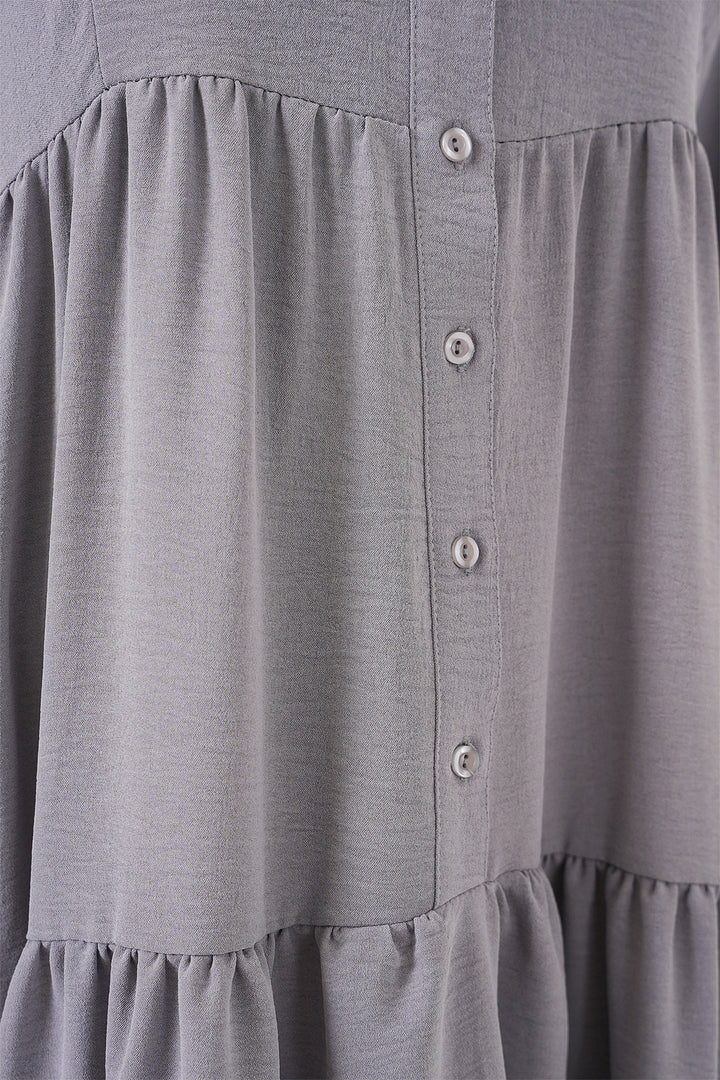 BGD Women Women's Long Hijab Dress - Gray - Speyer