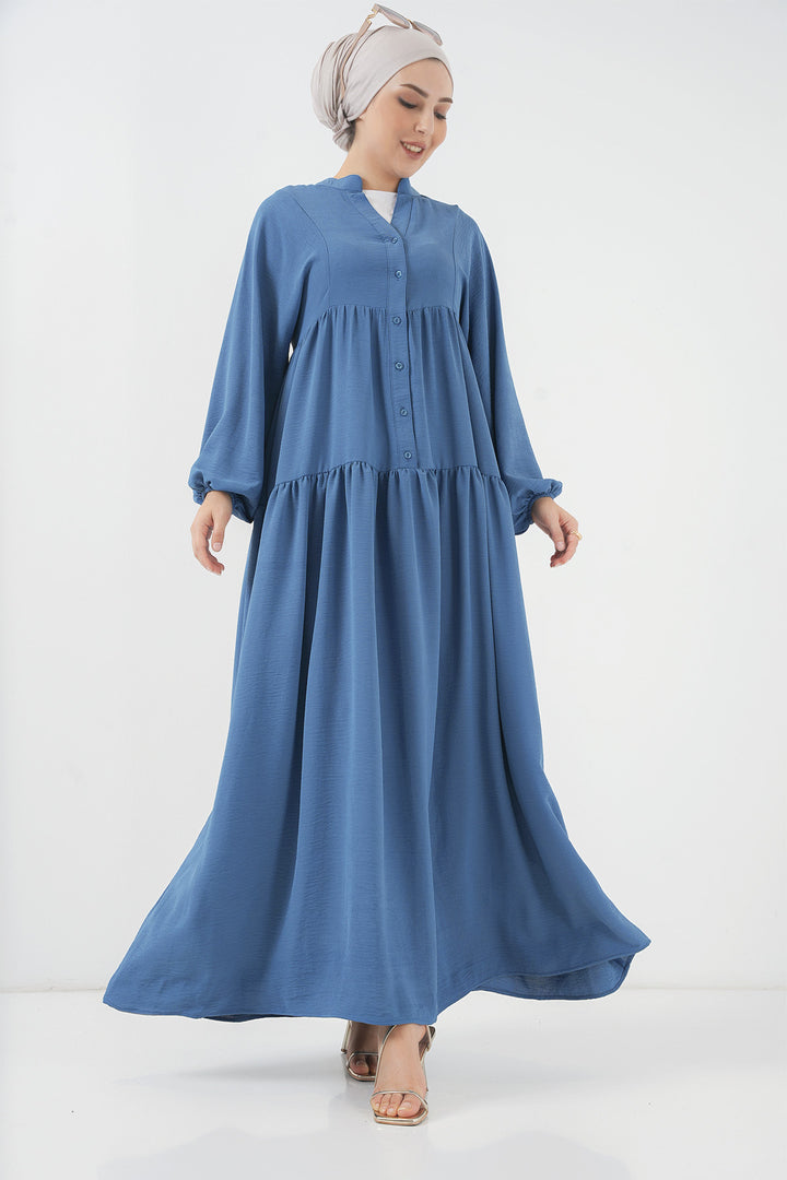 BGD Women Women's Long Hijab Dress - Indigo - Granby