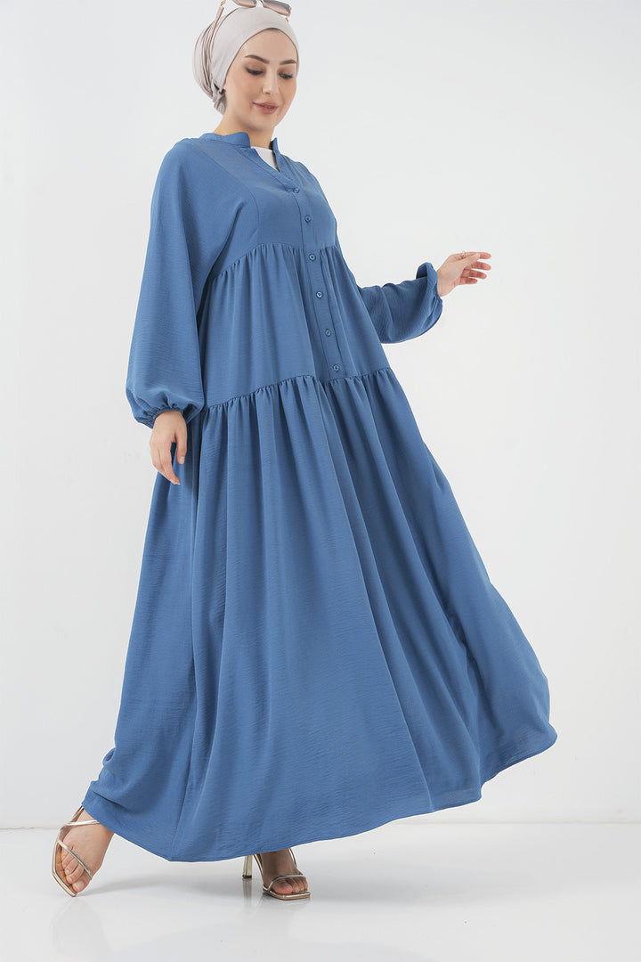 BGD Women Women's Long Hijab Dress - Indigo - Granby