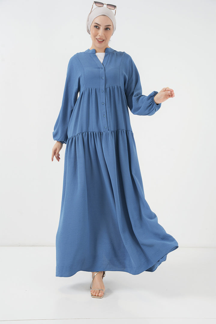 BGD Women Women's Long Hijab Dress - Indigo - Granby
