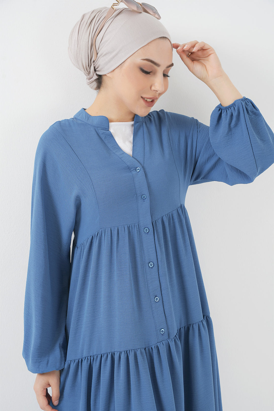 BGD Women Women's Long Hijab Dress - Indigo - Granby