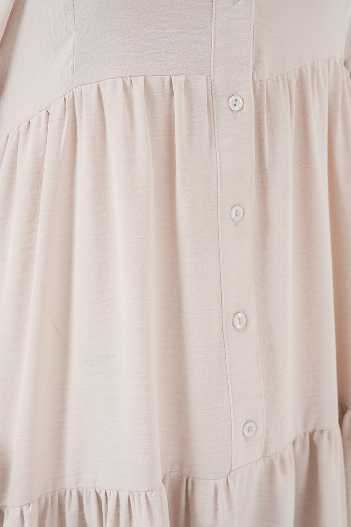 BGD Women Women's Long Hijab Dress - Cream - Monterey Park