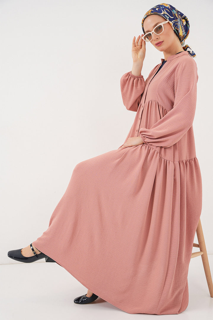 BGD Women Women's Long Hijab Dress - Salmon - Cagliari