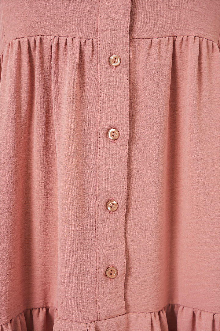 BGD Women Women's Long Hijab Dress - Salmon - Cagliari