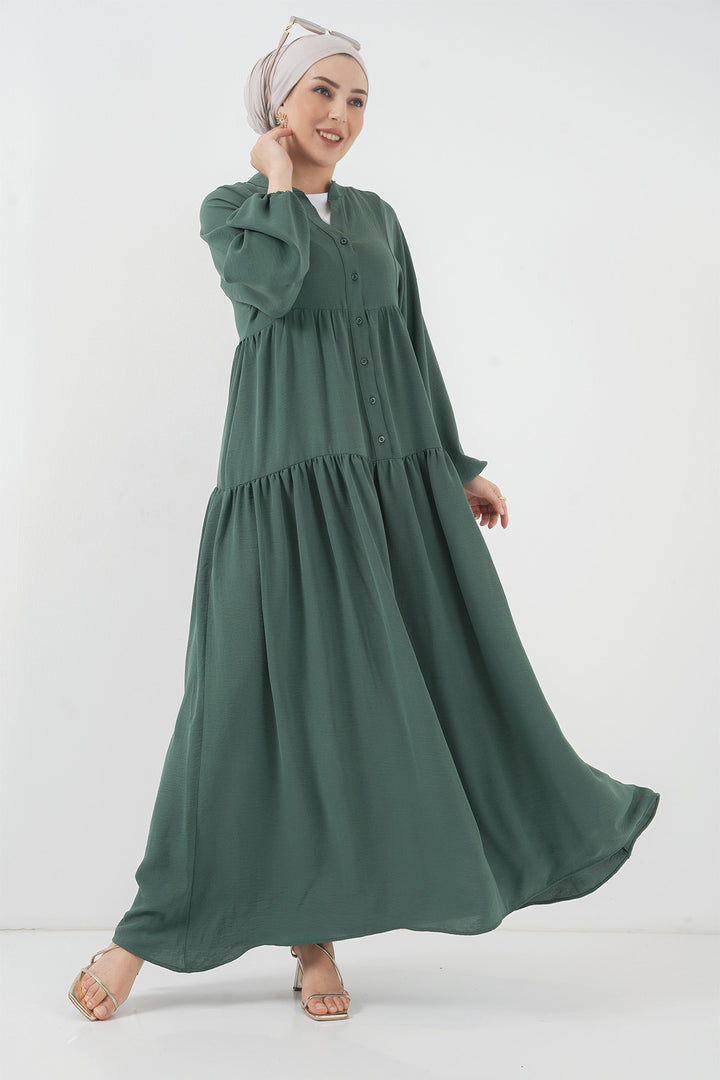 BGD Women Women's Long Hijab Dress - Emerald Green - Rovigo