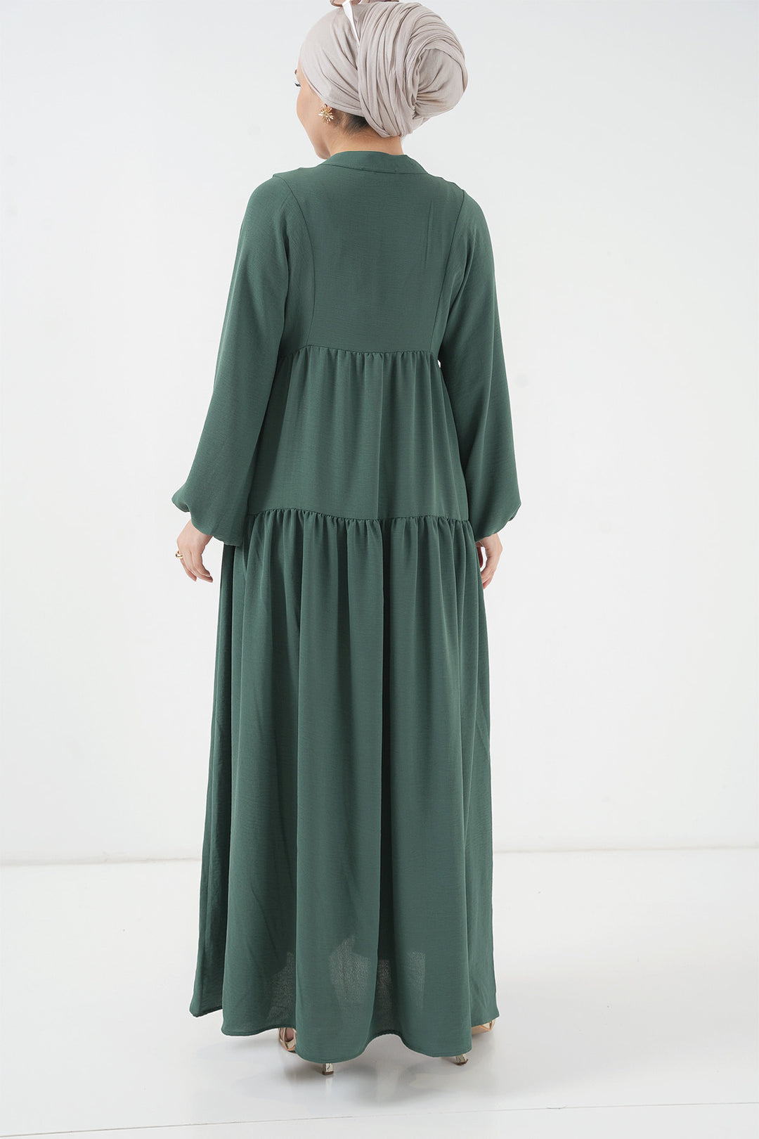 BGD Women Women's Long Hijab Dress - Emerald Green - Rovigo