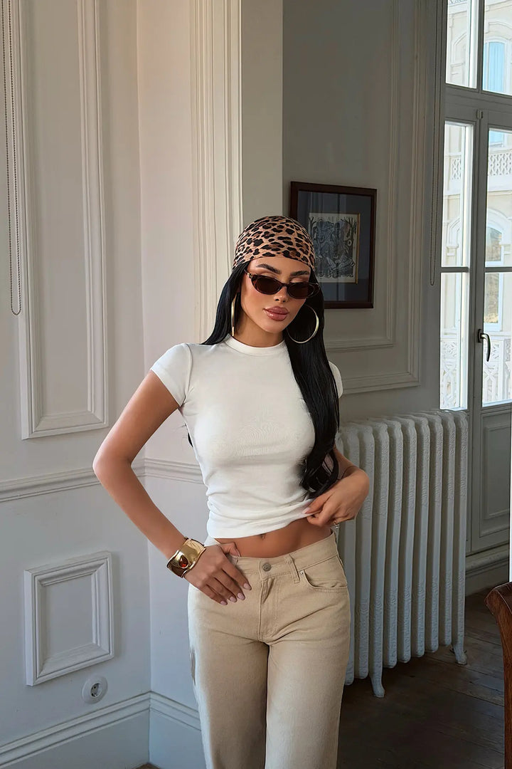 EYY Women White Basic Crop Top - Cergy