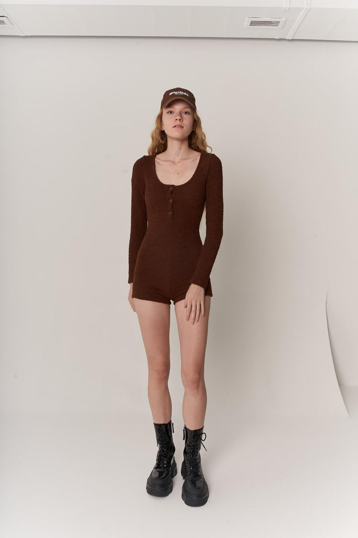 HLLY Women Luden Jumpsuit Coffee - البوابة الجنوبية