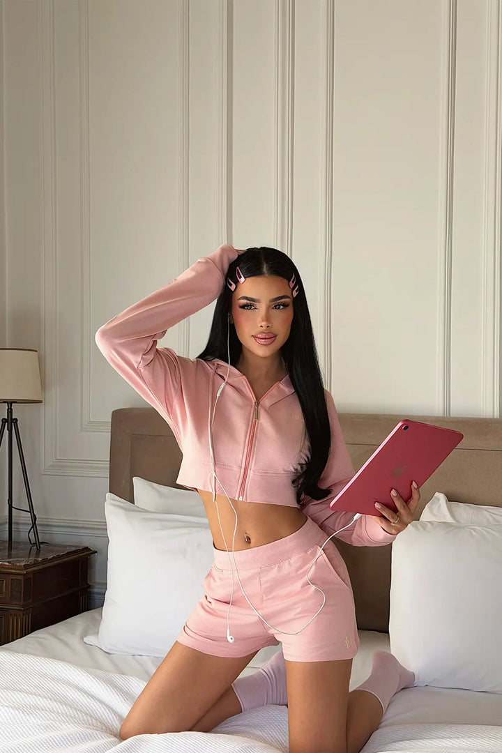 EYY Women Powder Pink Shorts Set - Montpellier