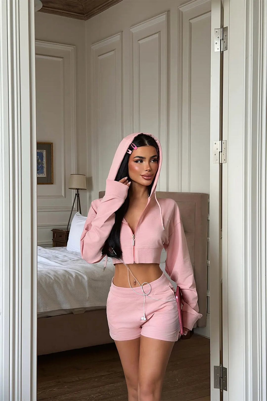 EYY Women Powder Pink Shorts Set - Montpellier