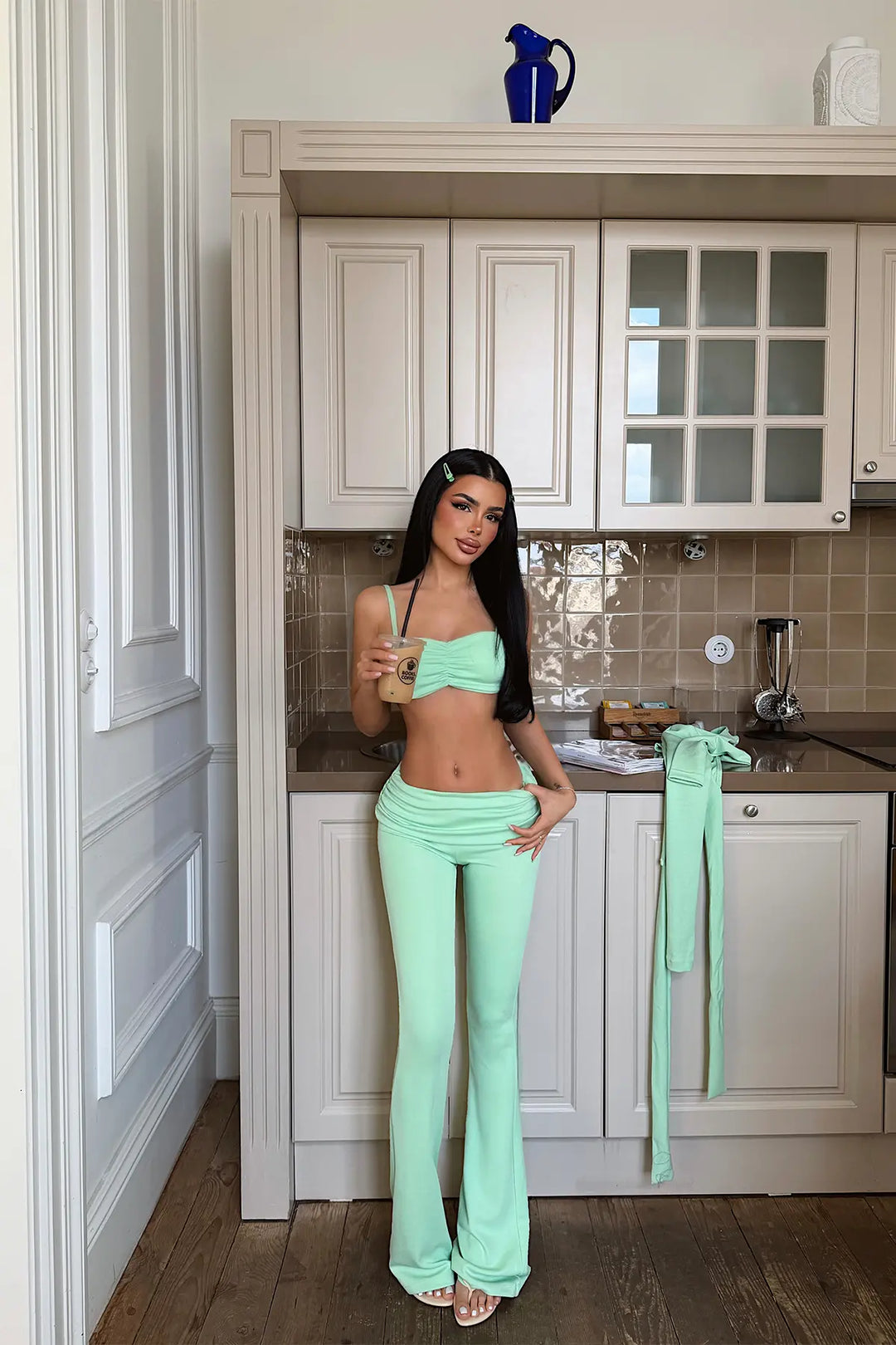 EYY Women Green 3-Piece Pants Set - Eboli