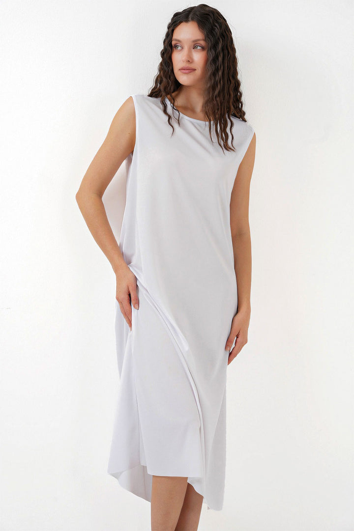 BGD Women Sleeveless Long Dress Lining Slip - White - Altoona