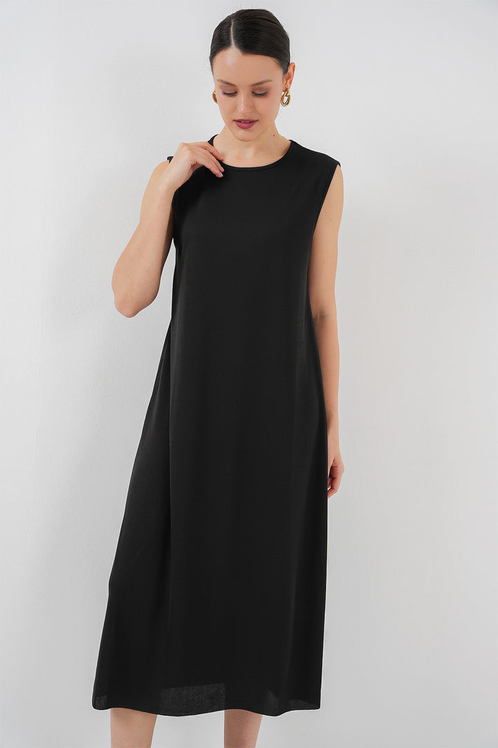 BGD Women Sleeveless Long Dress Lining Slip - Black - Blackburn