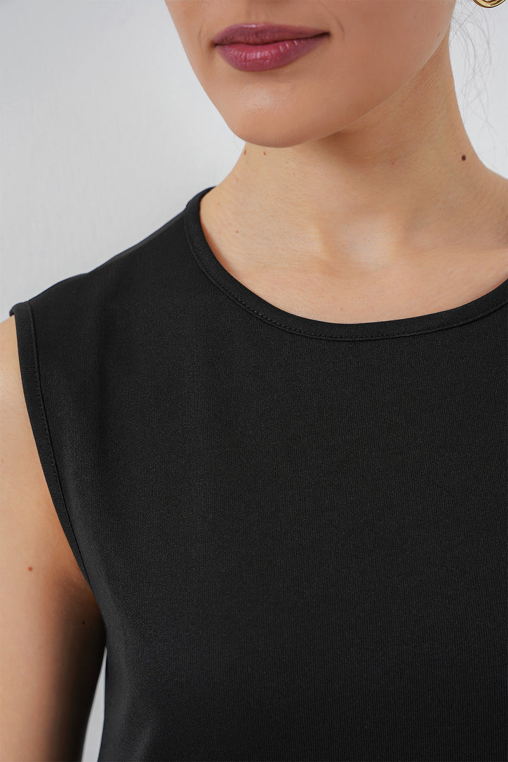BGD Women Sleeveless Long Dress Lining Slip - Black - Blackburn