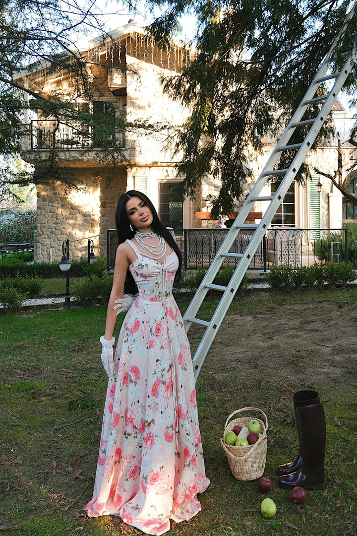 EYY Women White Strappy Floral Print Dress - Mexico City
