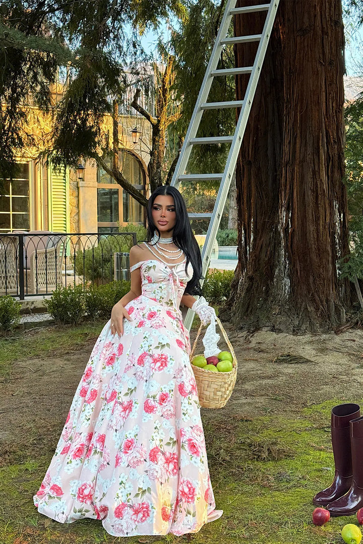 EYY Women White Strappy Floral Print Dress - Mexico City