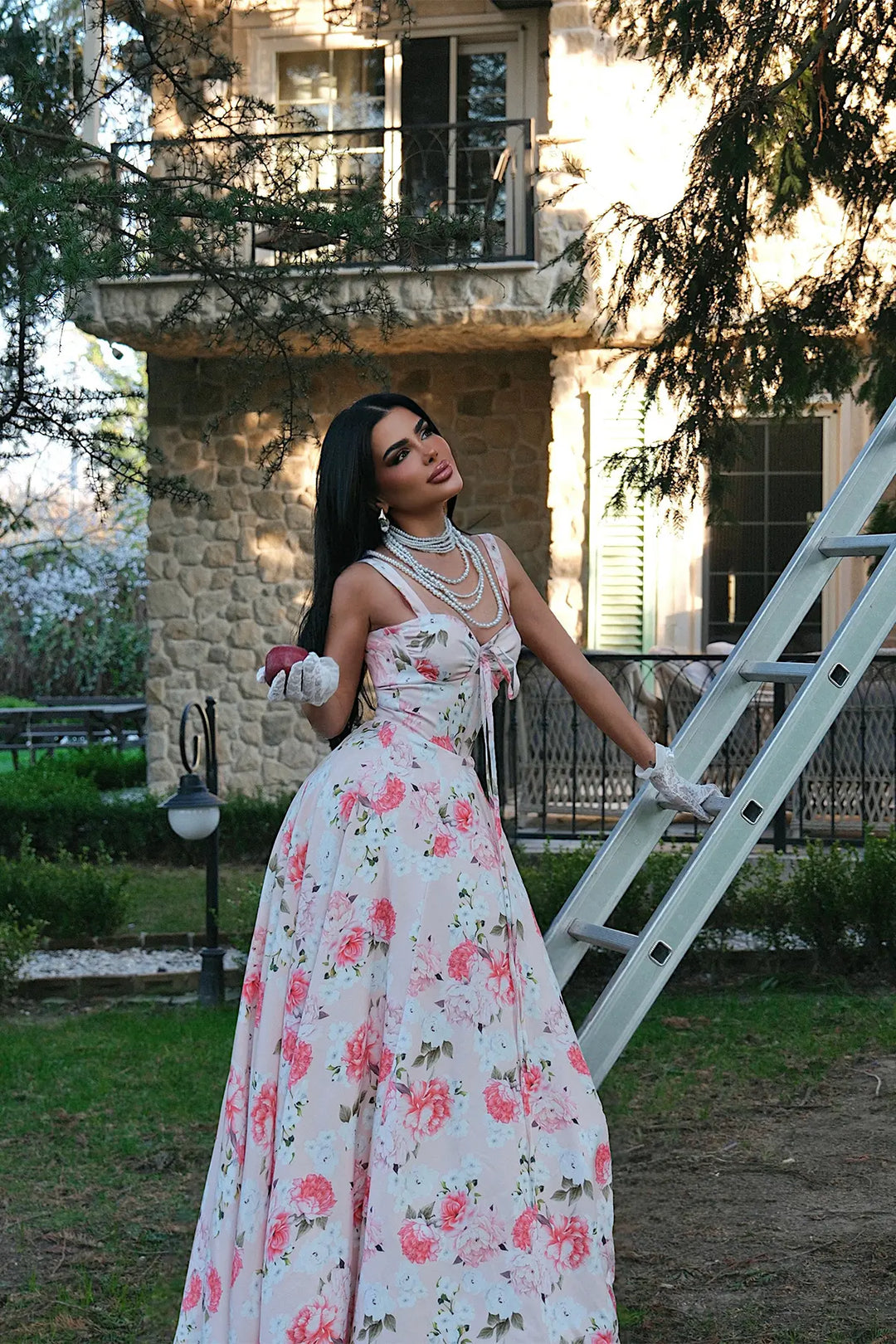 EYY Women White Strappy Floral Print Dress - Mexico City