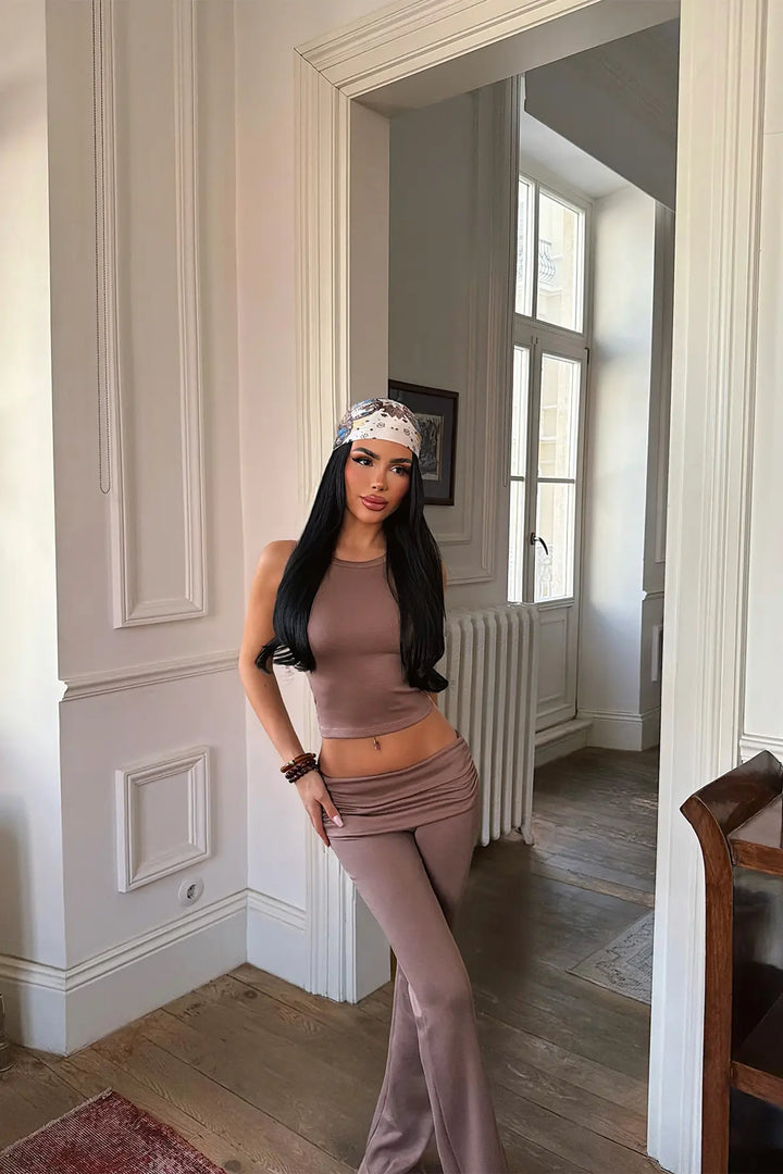 EYY Women Brown Pants Set - Tampa